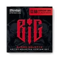 Dunlop big1268 bjrn gelotte  струны для электрогитары, никель, drop bb, 12-68