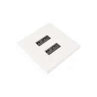 FORMING FUNCTION 9353003101- Встраиваемая квадратная металлическая зарядная станция серии Powerdot с 2xUSB, белая