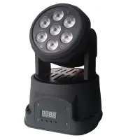 Led Star M005C Прожектор с движущимся корпусом Wash, 7 модулей RGBWA+UV 15Вт, 10/15 каналов DMX512