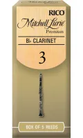 Clarinet reeds Mitchell Lurie Premium RMLP5BCL300 - Filed clarinet reed with a thin tip and a thickened heart for classical music. Strength 3.0. Price per pack of 5 pieces
