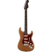 FENDER AM PRO II Stratocaster Rosewood Firemist Gold электрогитара, цвет золотой, кейс в комплекте