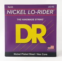 DR NLLH-40 - струны для 4-струнной бас-гитары, Калибр: 40-95, Серия: NICKEL LO-RIDER™, Обмотка: никелированая сталь, Покрытие: нет