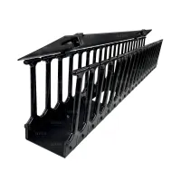 Вертикальный кабельный организатор Wize Pro [WCABV42U] 19", высота 42U, черный (Комплект 2 шт. - 1 место)