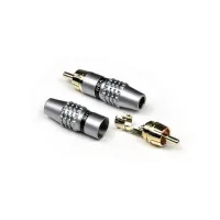 INVOTONE RCA400M BK - тюльпан кабельный, RCA, 'золото',  корпус металл, цвет черный