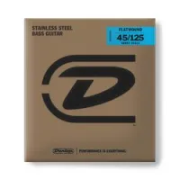 Dunlop dbfs45125s stainless steel flatwound  струны для 5 стр. бас-гитары, short scale, 45-125