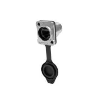 Seetronic SE8FD05-C6A- Проходной панельный разъем etherCON RJ45 CAT6a (розетка-розетка) с фланцем типа D, IP65