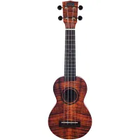 Mahalo MA1KA Укулеле сопрано с чехлом, корпус - липа, гриф - махагон, струны Aquila Super Nylgut, графический дизайн корпуса, матовая, серия Artist Elite