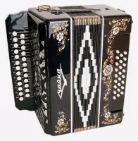S6XLY-A-BLACK Гармонь "Чайка 204" 25х25-II, черная, Шуйская гармонь