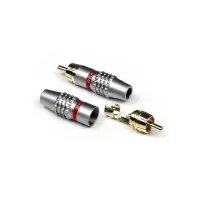 INVOTONE RCA400M RD - тюльпан кабельный, RCA, 'золото',  корпус металл, цвет красный