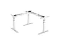 ErgoFount BSSD-L10-90/33 W- Основание стола для работы стоя и сидя, L-образное 90°, с электроприводом на телескопических опорах 600–1230 мм, макс. нагрузка 150 кг, белое