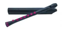 NUVO Recorder+ Black/Pink with hard case блокфлейта сопрано, строй - С, барочная система, накладка на клапана, материал -