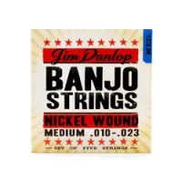 DUNLOP DJN Banjo Nickel Medium - Nickel 10-23 струны для банджо, никелированая сталь