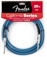 FENDER 20' CALIFORNIA INSTRUMENT CABLE LAKE PLACID BLUE инструментальный кабель 6 метров, цвет синий