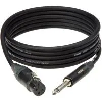 KLOTZ M1FP1N1000 готовый микрофонный кабель MY206, 10м, XLR/F Neutrik, металл - моно Jack Neutrik, металл