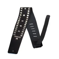 PERRI'S P35STUD-296 - кожаный ремень с заклёпками, цвет-чёрный