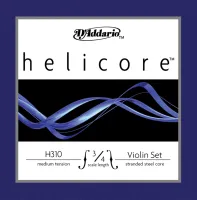 H310-3/4M Helicore Комплект струн для скрипки размером 3/4, среднее натяжение, D'Addario