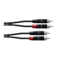 Cordial CIU 3 CC кабель сдвоенный RCA—RCA, 3.0м, черный