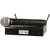 SHURE BLX24RE/PG58 K3E 606-630 MHz радиосистема вокальная с ручным передатчиком PG58. Кронштейны для крепления в рэк в комплекте