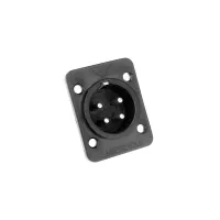 AMPHENOL AP-4-22 - разъем блочный  4 контакта, 'папа',  корпус - пластик, квадратный.фланец, черный