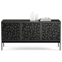 BDI Elements Mosaic Doors 8777 Charcoal Stained Ash - Тумба 3-секционная под телевизор