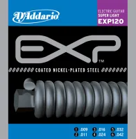 EXP120 COATED NICKEL Струны для электрогитары Super Light 9-42 D`Addario