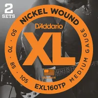 D'ADDARIO EXL160TP - струны для БАС-гитары, Red Long, 050-105, 2 комплекта