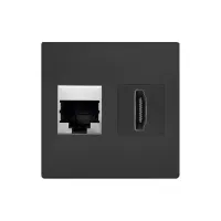 ABL 2T0010DH- Сдвоенный модуль подключения IMP 1xRJ45 Cat6A, 1xHDMI, черный