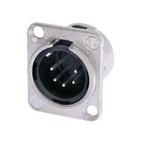 Neutrik NC5MD-L-1- 
			Панельный разъем XLR 5-pin (вилка) с фланцем типа D, под пайку