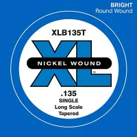 XLB135T Nickel Wound Tapered Отдельная струна для бас-гитары, никелированная, .135, D'Addario