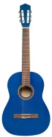 STAGG SCL50-BLUE - классическая гитара, размер 4/4, верхняя дека, задняя дека и обечайка: липа, гриф: клён, с анкерным стержнем, накладка: пау ферро, цвет синий