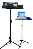 FORCE LS-008 - стойка для ноутбука с дополнительным местом под мышь (165x200 мм). Регулировка высоты 610-1120 мм, размеры столешницы 400x300 мм, прочные ножки, черного цвета