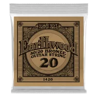 Ernie Ball 1420 - струна одиночная для акустической гитары, Серия Earthwood, Калибр: 20, Сердцевина: шестигранник; сталь, покрытая латунью, Обмотка: