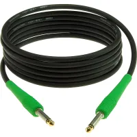KLOTZ KIKC6.0PP4 готовый инструментальный кабель, чёрн., прямые разъёмы KLOTZ Mono Jack (зелёного цвета), дл. 6 м