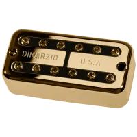 DiMarzio DP297FGBK SUPER DISTOR'TRON - звукосниматель для электрогитары, хамбакер, керамика, 410 мВ, 14,62 кОм, золото/чёрный