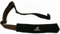Ukulele strap Magma MPU02 - Woven polypropylene ukulele strap with leather lining and hook on one side. Brown color