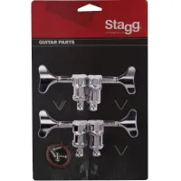 STAGG KG243CR - 4 колка для бас-гитары (2+2). Хромированные. Крепежные винты в комплекте