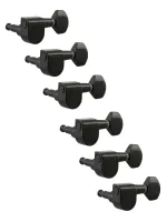 J-807-6L-BK Колки для гитары 6л, черные, Paxphil