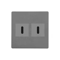ABL 2T0210CC- Сдвоенный модуль подключения IMP с разъемами 2xUSB, тип C. Цвет серый.