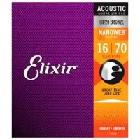 Elixir 11306 nanoweb  струны для акустического баритона 16-70 бронза 80/20