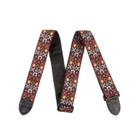 FENDER 2' FESTIVAL HOOTENANNY STRAP RED ремень для гитары, рисунок красно-черный