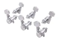 SCHALLER M6SCL (арт.10010320.01.36) колки для электрогитары , серия M6, 6-слева, малые металлические лепестки крутилок, цвет матовый хром, соотношение 1:12, диаметр отверстия 9,8 мм, машинной полировки. (Старый артикул: 504mc)