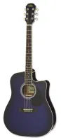 ARIA AWN-15CE BLS -электроакустическая гитара с вырезом, дека: ель, нижняя дека ,обечайка и гриф: древесина лиственных пород, накладка: палисандр, пассивный пьезо звукосниматель, регулировка 1V+1T, хромированная фурнитруа, цвет BLS
