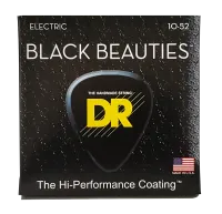 DR BKE-10/52 - струны для электрогитары, Калибр: 10-52, Серия: BLACK BEAUTIES™, Обмотка: никелированая сталь, Покрытие: есть