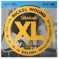 D`addario exl-110+  cтруны для электрогитары nickel wound, никель, 10,5-46, regular light