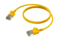 Procab CSD560Y/0.5- Тонкий патч-корд CAT6A U/UTP с разъемами RJ45, LSHF, длина 0,5 м, желтый