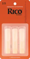 RIA0325 Rico Трости для саксофона сопрано, размер 2.5, 3шт, Rico