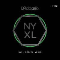 NYNW066 NYXL Отдельная струна для электрогитары, никелированная, 066, D'Addario
