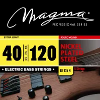 Magma Strings BE135N - Струны для 5-струнной бас-гитары Low B 40-120, Серия: Nickel Plated Steel, Калибр: 40-55-75-95-120, Обмотка: круглая, никелиров