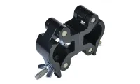 ИМЛАЙТ H3-S-28-BLACK (ver. 2S) Алюминиевый сдвоеный поворотный хомут шириной 30мм на трубу d28мм. Допустимая нагрузка 150кг. Цвет - Черный.