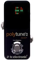 TC ELECTRONIC POLYTUNE 2 NOIR - педальный тюнер в уменьшенном корпусе, цвет чёрный